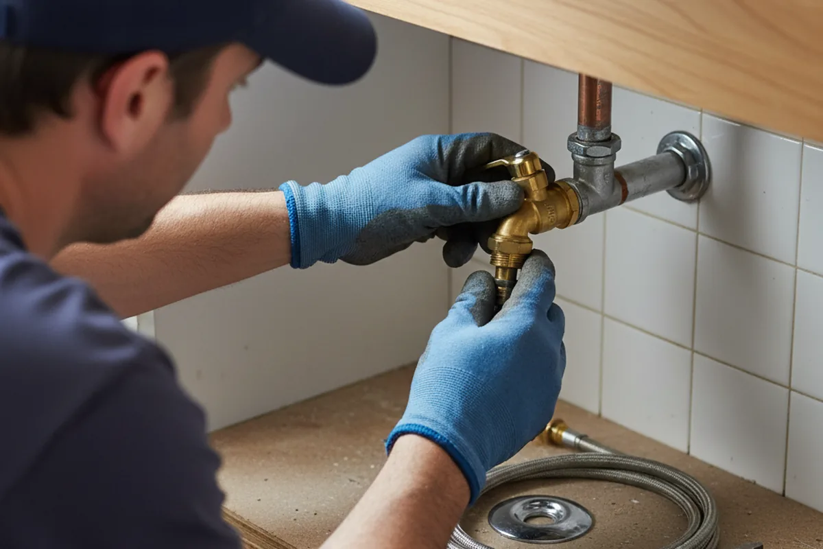 Shutoff valve and fitting work during Faucet and Fixture Repair in Polacca